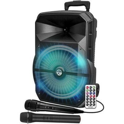 Haut-parleur portable My Deejay MDJ 12 RVB LED Bluetooth 600W - Publicité Haut-parleur portable My Deejay MDJ 12 RVB LED Bluetooth 600W - Publicité