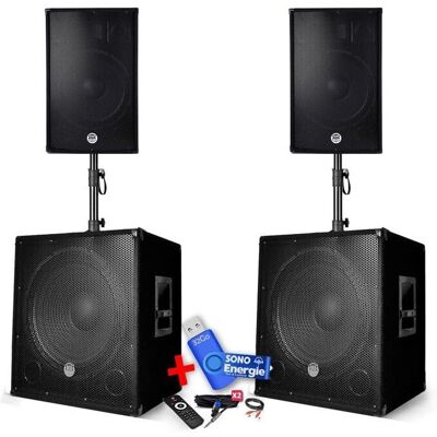 BM SONIC - BMS-151515 - 3000W - 2x15 - système PA - Publicité BM SONIC - BMS-151515 - 3000W - 2x15 - système PA - Publicité