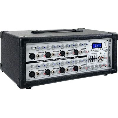 Pronomic PM83U - 8 canaux - USB/SD/MP3/Bluetooth - 300W - Table de mixage amplifiée - Publicité Pronomic PM83U - 8 canaux - USB/SD/MP3/Bluetooth - 300W - Table de mixage amplifiée - Publicité