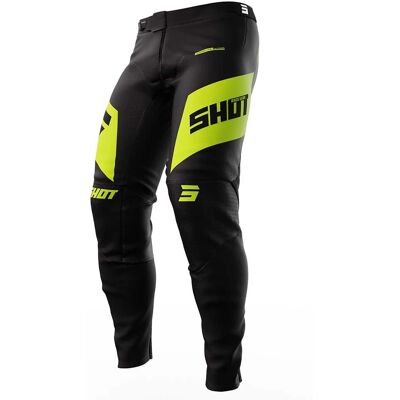 Pantalon de motocross Shot Aerolite Ultima - Noir Jaune - Coupe performance - Publicité Pantalon de motocross Shot Aerolite Ultima - Noir Jaune - Coupe performance - Publicité