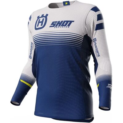 Maillot de motocross Husqvarna édition limitée - Blanc Bleu - S - Publicité Maillot de motocross Husqvarna édition limitée - Blanc Bleu - S - Publicité