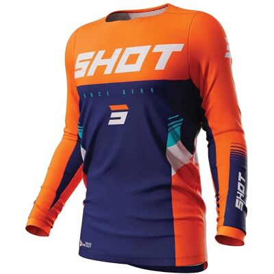 Jersey de Motocross Shot Contact Tracer Azul Naranja - Jersey de Motocross Jersey de Motocross Shot Contact Tracer Azul Naranja - Jersey de Motocross