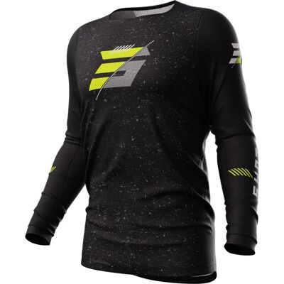 Maillot Shot Speck Noir et Jaune - Maillot de Motocross - Publicité Maillot Shot Speck Noir et Jaune - Maillot de Motocross - Publicité