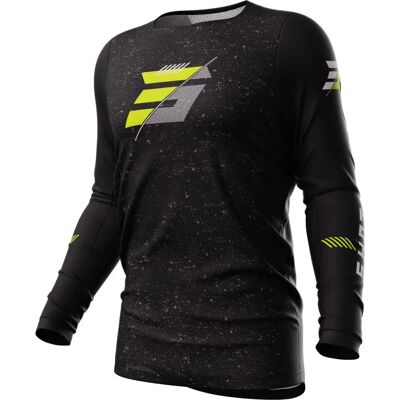 Maillot Shot Contact Speck Motocross - Noir Jaune - XL - Unisexe - Publicité Maillot Shot Contact Speck Motocross - Noir Jaune - XL - Unisexe - Publicité