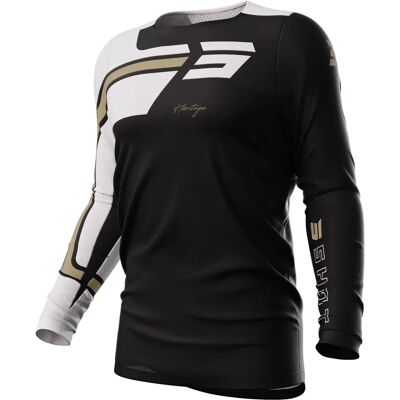 Jersey de Motocross Unisex Shot Heritage Negro Blanco Beige Jersey de Motocross Unisex Shot Heritage Negro Blanco Beige