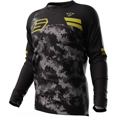 Shot Devo Army XL Noir Or Maillot de Motocross - Type de Produit - Publicité Shot Devo Army XL Noir Or Maillot de Motocross - Type de Produit - Publicité