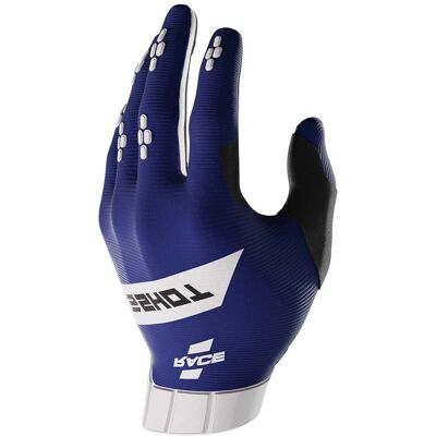 Gants de Cross Shot Race - Blanc Bleu - L - Publicité Gants de Cross Shot Race - Blanc Bleu - L - Publicité
