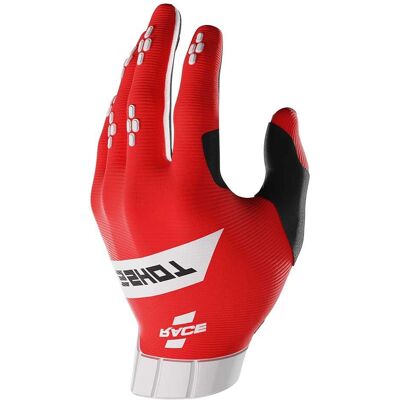 Gants de motocross Shot Race Blanc Rouge S M - Publicité Gants de motocross Shot Race Blanc Rouge S M - Publicité