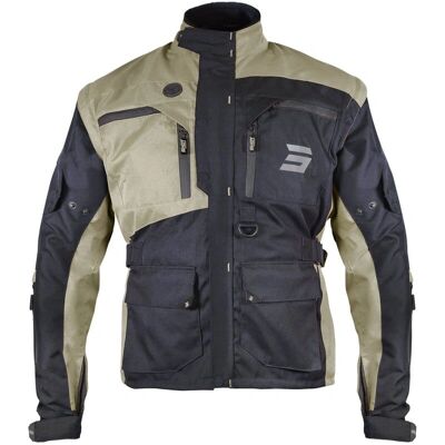Giacca da Motocross Shot Race Tech - Corta, Impermeabile, Nero/Beige Giacca da Motocross Shot Race Tech - Corta, Impermeabile, Nero/Beige