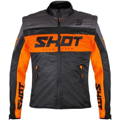 Giacca Enduro Shot Race Gear - Softshell Lite 3.0 - Nero-Arancio Giacca Enduro Shot Race Gear - Softshell Lite 3.0 - Nero-Arancio