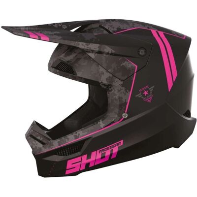 Casco de Motocross Shot Furious Army Rosa - Casco, Rosa, 2XL - Casco de Motocross Casco de Motocross Shot Furious Army Rosa - Casco, Rosa, 2XL - Casco de Motocross