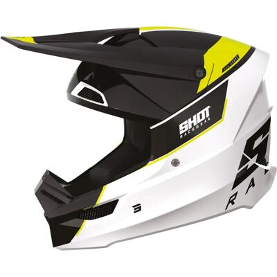 Casco Cross Furious Scope Shot - Nero Bianco Giallo - Unisex Casco Cross Furious Scope Shot - Nero Bianco Giallo - Unisex