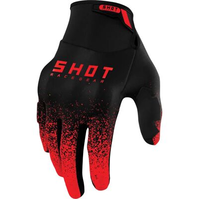 Gants de motocross Shot Drift Edge Noir Rouge taille : L - Publicité Gants de motocross Shot Drift Edge Noir Rouge taille : L - Publicité
