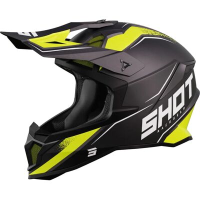 Shot Shot Lite Prism Casque de motocross Noir Jaune - M - M - Publicité Shot Shot Lite Prism Casque de motocross Noir Jaune - M - M - Publicité