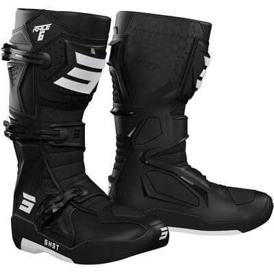 Shot Race 6 Motocross Stiefel - Schwarz Weiss - 44 Shot Race 6 Motocross Stiefel - Schwarz Weiss - 44