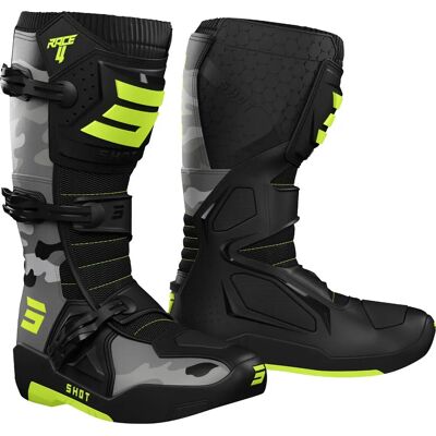 Shot Race Gear Cross MX Stiefel - Neon Gelb - Motocross Ausrüstung Shot Race Gear Cross MX Stiefel - Neon Gelb - Motocross Ausrüstung