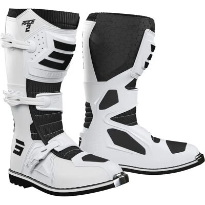 Botas de motocross Shot Race 2 - Negro Blanco - 43 Botas de motocross Shot Race 2 - Negro Blanco - 43
