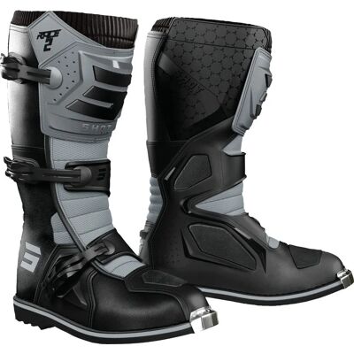 Botas de Motocross Shot Race 2 - Negro-Gris - 43 Botas de Motocross Shot Race 2 - Negro-Gris - 43