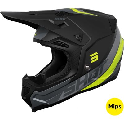 Casco Shot Core Custom Giallo Neon/Nero - Casco da Cross Casco Shot Core Custom Giallo Neon/Nero - Casco da Cross