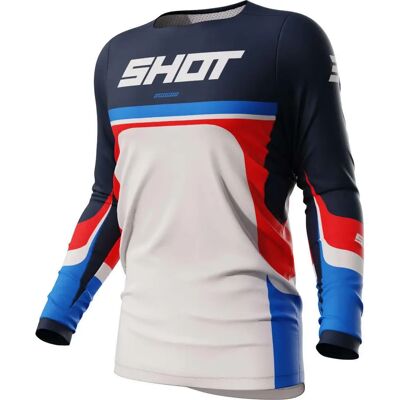 Camiseta Shot Contact M - Blanco/Rojo/Azul - Ropa deportiva Camiseta Shot Contact M - Blanco/Rojo/Azul - Ropa deportiva