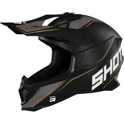 Casque de Motocross Shot Lite Prism - Noir Or - L - Publicité Casque de Motocross Shot Lite Prism - Noir Or - L - Publicité