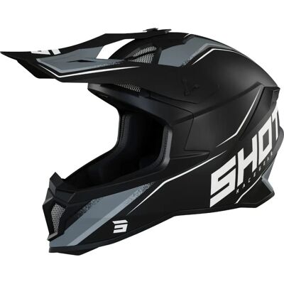 Casque de motocross Shot Lite Prism - Noir Blanc - L - Publicité Casque de motocross Shot Lite Prism - Noir Blanc - L - Publicité