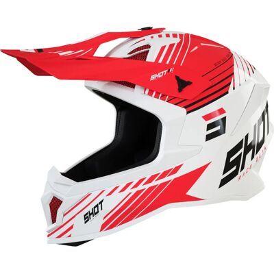 Casque de Motocross Shot Lite Fury - Blanc Rouge - 2XL - Publicité Casque de Motocross Shot Lite Fury - Blanc Rouge - 2XL - Publicité