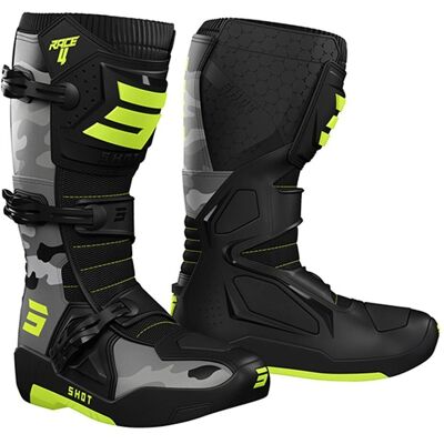 Shot Race Gear Shot Race 4 Neon Gelb - Motocross Stiefel Shot Race Gear Shot Race 4 Neon Gelb - Motocross Stiefel