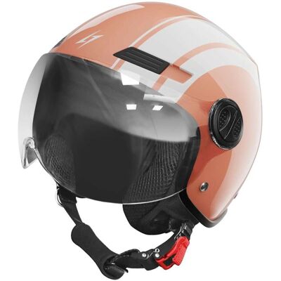 Casque Jet Orange Stormer avec circulation d'air maximale - Casque moto - Publicité Casque Jet Orange Stormer avec circulation d'air maximale - Casque moto - Publicité
