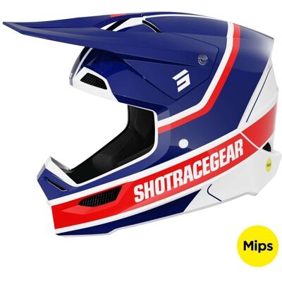 Casco Cross Shot Race Mythic Blu-Rosso - Leggero, ECE 22.06 Casco Cross Shot Race Mythic Blu-Rosso - Leggero, ECE 22.06