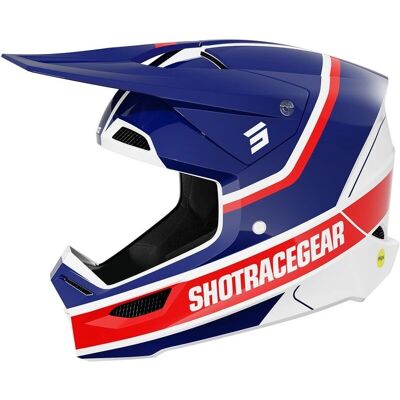 Casco da Cross Shot Race Mythic - Blu-Rosso - Leggero, ECE 2206 Casco da Cross Shot Race Mythic - Blu-Rosso - Leggero, ECE 2206