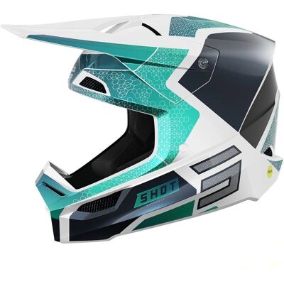 Casco Cross Shot Race Phaser Blu-Turquoise - Casco da Cross Casco Cross Shot Race Phaser Blu-Turquoise - Casco da Cross