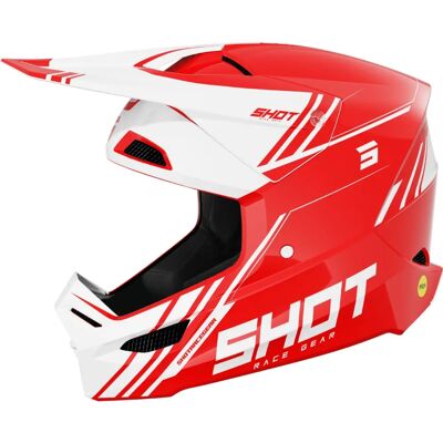 Casco Cross Shot Race Gear - Rosso - Leggero, Ventilato, Certificato CE Casco Cross Shot Race Gear - Rosso - Leggero, Ventilato, Certificato CE