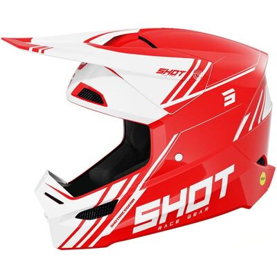 Casco da Cross Shot Race Gear - Rosso - Leggero, Ventilato, ECE 2206 Casco da Cross Shot Race Gear - Rosso - Leggero, Ventilato, ECE 2206