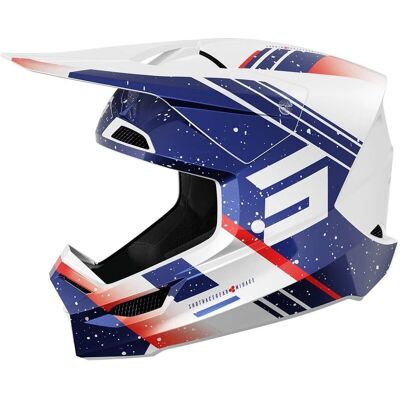 Casque Cross Shot Race Gear - Mirage Bleu-Rouge Nacré - Casque Cross - Publicité Casque Cross Shot Race Gear - Mirage Bleu-Rouge Nacré - Casque Cross - Publicité