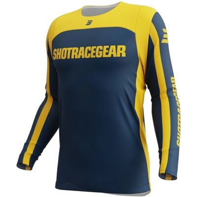 Maglietta Cross Shot Race Gear Contact Mythic Blu-Giallo Maglietta Cross Shot Race Gear Contact Mythic Blu-Giallo