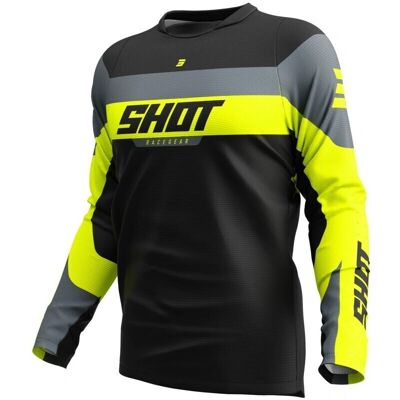 Maglia Shot Devo League Giallo Fluorescente Motocross Maglia Shot Devo League Giallo Fluorescente Motocross