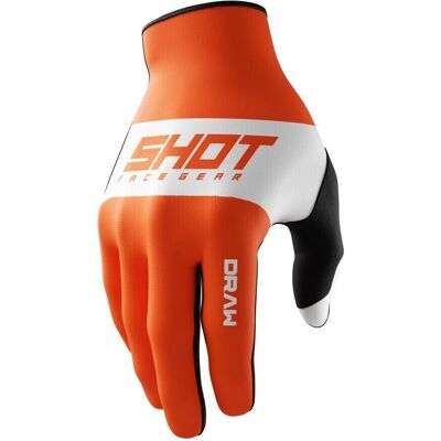 Guantes de moto naranja Shot Draw - Cross, Enduro, ATV Guantes de moto naranja Shot Draw - Cross, Enduro, ATV