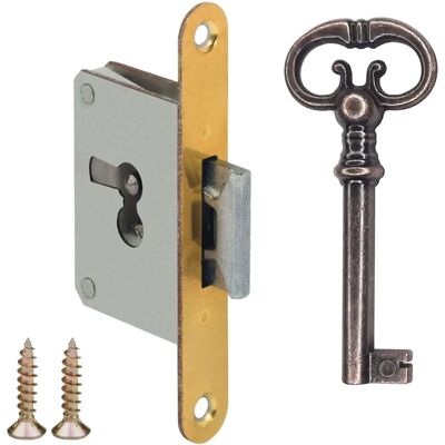CYCLINGCOLORS Antique Furniture Left Door Lock CYCLINGCOLORS Antique Furniture Left Door Lock