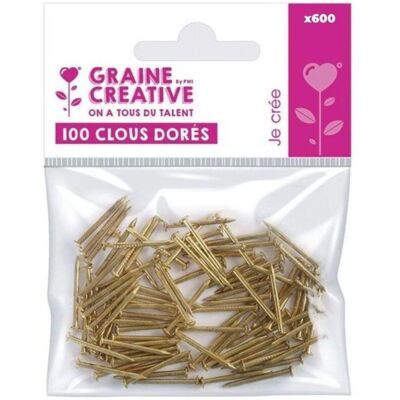 Graine Créative 600 mini złote gwoździe - Gwoździe Graine Créative 600 mini złote gwoździe - Gwoździe