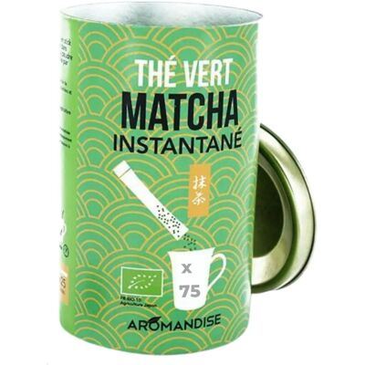 Aromandise Thé Vert Matcha Instantané - 75 Bâtons - Publicité Aromandise Thé Vert Matcha Instantané - 75 Bâtons - Publicité