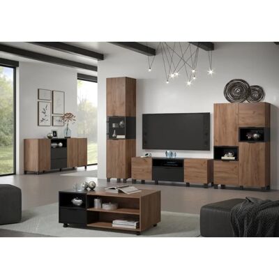 Azura Home Design - Kyoto - Negro mate - Roble - Salón Kyoto conjunto Azura Home Design - Kyoto - Negro mate - Roble - Salón Kyoto conjunto