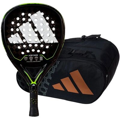 Adidas - ADIPOWER 3.2 - Racket - Bolso bronce - Conjunto de pádel Adidas - ADIPOWER 3.2 - Racket - Bolso bronce - Conjunto de pádel