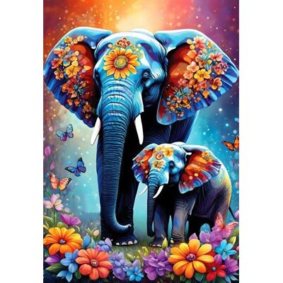 Alipson - Puzzle Elephants - Collection Amour Maternel - Elephant - Puzzle - Publicité Alipson - Puzzle Elephants - Collection Amour Maternel - Elephant - Puzzle - Publicité