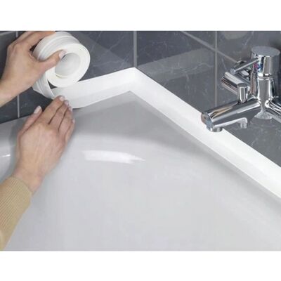 LG-Expro White 38mm Waterproof Adhesive Tape - Kitchen & Bathroom LG-Expro White 38mm Waterproof Adhesive Tape - Kitchen & Bathroom