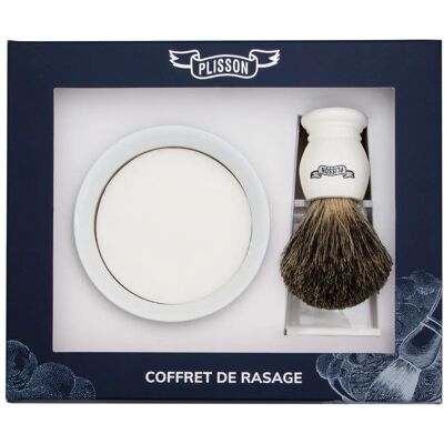 Plisson 1808 - Starter Kit - Russian Grey Badger - Barbersett Plisson 1808 - Starter Kit - Russian Grey Badger - Barbersett