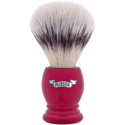 Plisson 1808 - Hvit Fibre & Rød - Størrelse 12 - Barberbørste Plisson 1808 - Hvit Fibre & Rød - Størrelse 12 - Barberbørste