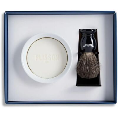 Plisson 1808 Russisk Grå Badger & Barberkopp - Set Plisson 1808 Russisk Grå Badger & Barberkopp - Set