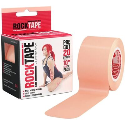 Rocktape 2 Pre Cut Kinesiology Tape - Beige - Sports Pain Relief Rocktape 2 Pre Cut Kinesiology Tape - Beige - Sports Pain Relief