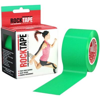Tape di kinesiology sportivo ipoallergenico verde Rocktape - 5m Tape di kinesiology sportivo ipoallergenico verde Rocktape - 5m